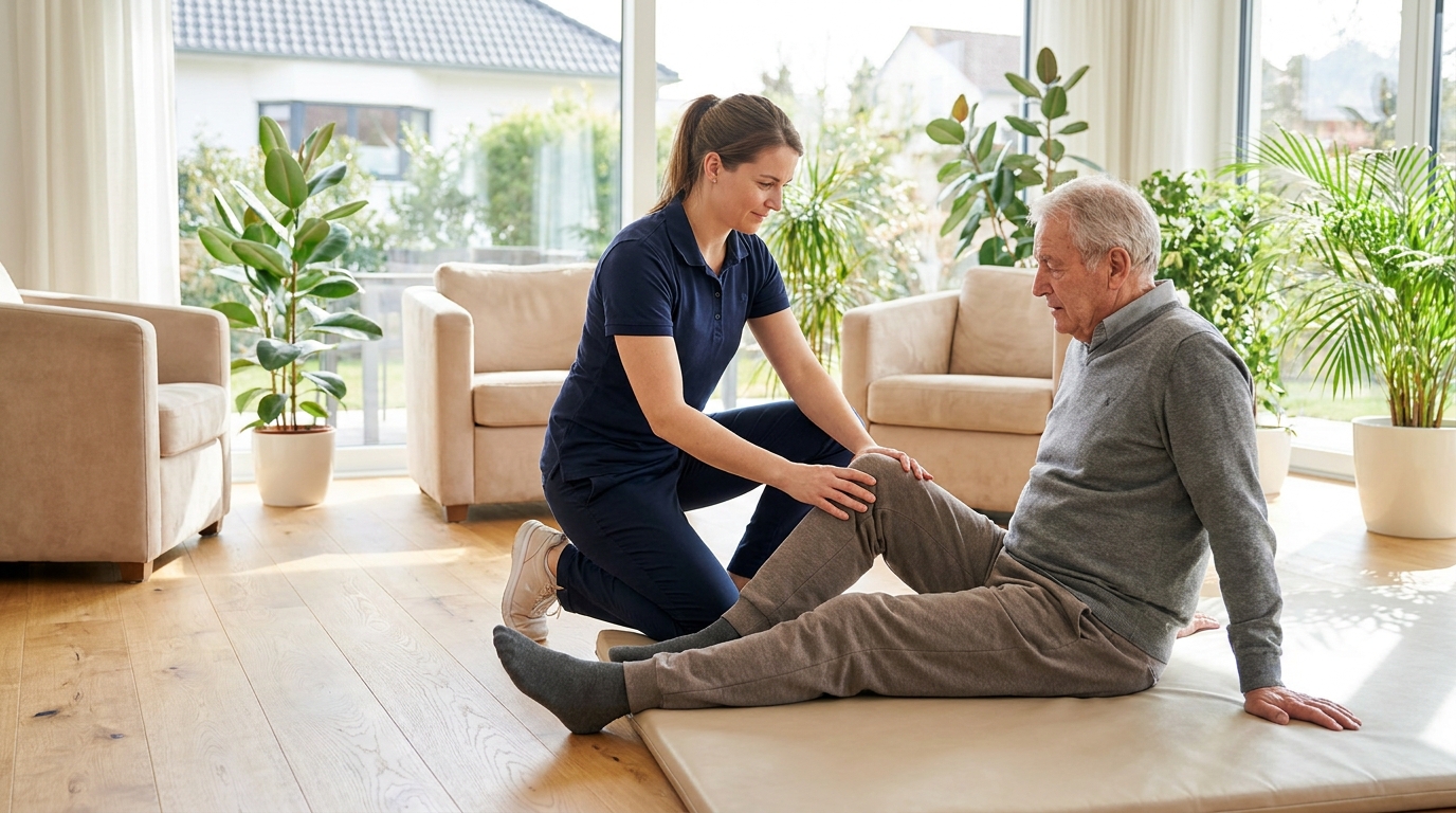 Behandlungssituation im Wohnzimmer