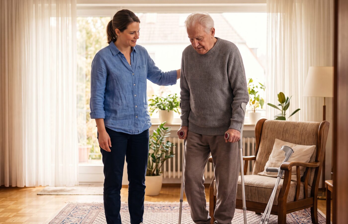 Physiotherapie nach Hüft-TEP: So gelingt Ihre Genesung sicher zuhause