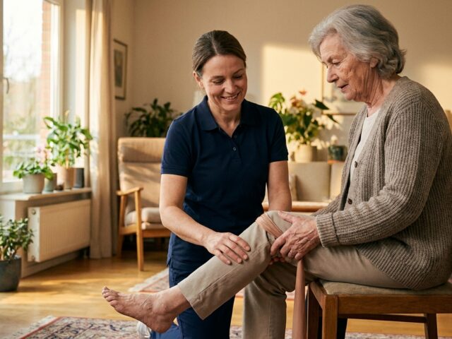Nach der OP wieder mobil: So unterstützt Physiotherapie zu Hause
