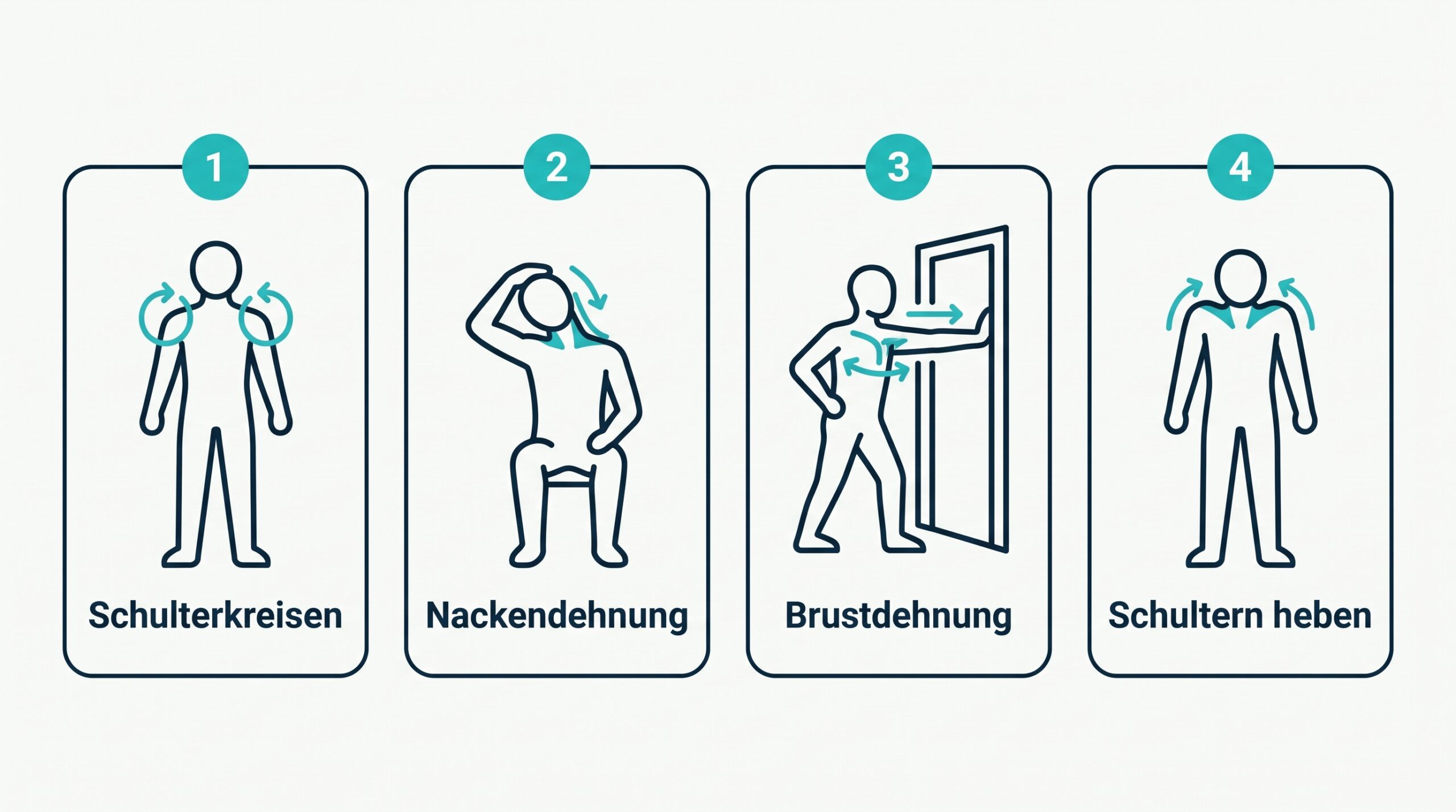 Vier Übungen gegen Nackenschmerzen und Verspannungen